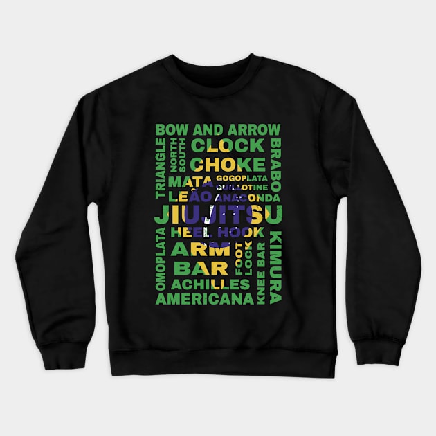 Guide to Jiu Jitsu Flag of Brazil Crewneck Sweatshirt by NicGrayTees